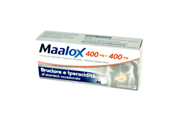 MAALOX*40 cpr mast 400 mg + 400 mg