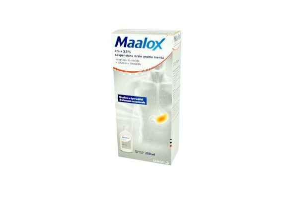 MAALOX*orale sosp 250 ml 4% + 3,5% aroma menta