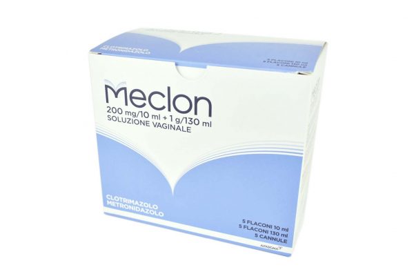 MECLON*soluzione vaginale 5 flaconi 200 mg/10 ml + 1 g/130 ml