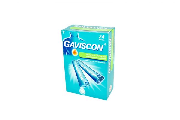 GAVISCON*24 bust orale sosp 500 mg/10 ml + 267 mg/10 ml menta