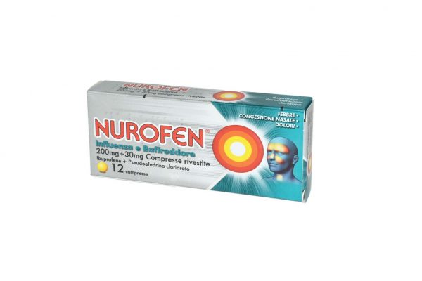 NUROFEN INFLUENZA E RAFFREDDORE*12 cpr riv 200 mg + 30 mg