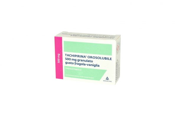 TACHIPIRINA OROSOLUBILE*12 bust grat 500 mg gusto fragola evaniglia