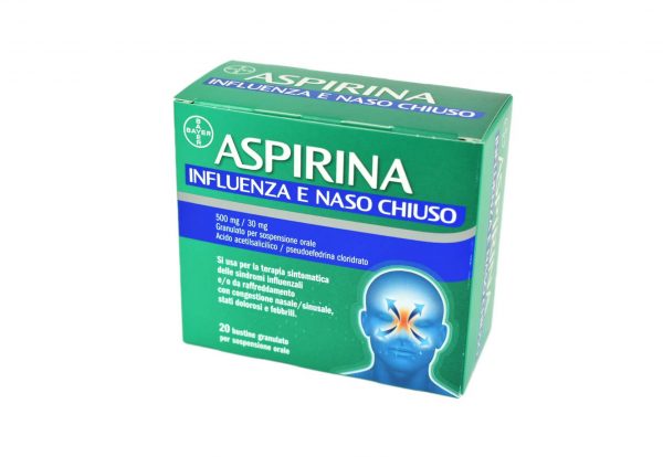 ASPIRINA INFLUENZA E NASO CHIUSO*orale 20 bust 500 mg + 30 mg