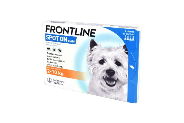 FRONTLINE SPOT-ON CANI*soluz 4 pipette 0,67 ml 67 mg cani da2 a 10 Kg