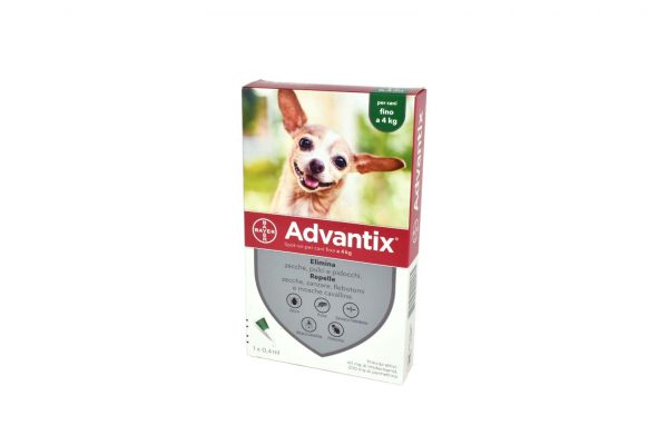 ADVANTIX SPOT ON*soluz 1 pipetta 0,4 ml 40 mg + 200 mg canifino a 4 Kg