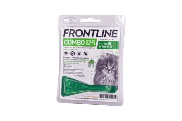 FRONTLINE COMBO SPOT-ON GATTI*soluz 1 pipetta 0,5 ml 50 mg +60 mg gatti e furetti