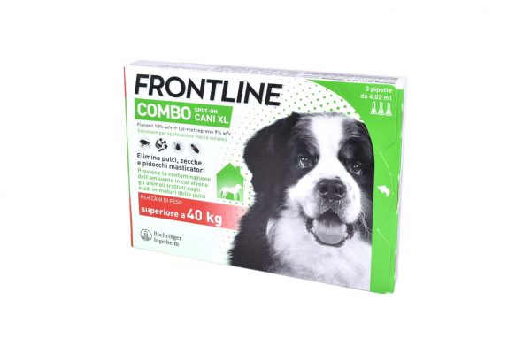 FRONTLINE COMBO SPOT-ON CANI XL*soluz 3 pipette 4,02 ml 402mg + 361,8 mg cani > 40 Kg