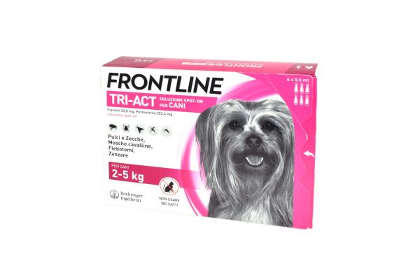 FRONTLINE TRI-ACT*spot-on soluz 6 pipette 0,5 ml 252,4 mg +33,8 mg cani da 2 a 5 Kg