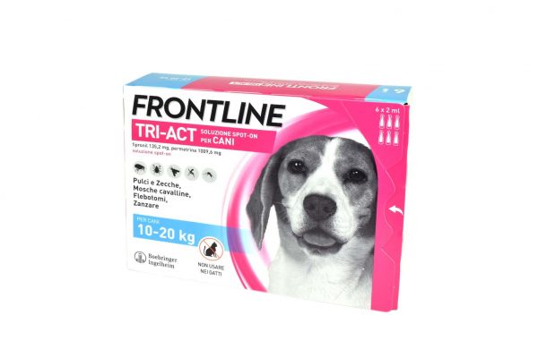FRONTLINE TRI-ACT*spot-on soluz 6 pipette 2 ml 1.009,6 mg +135,2 mg cani da 10 a 20 Kg