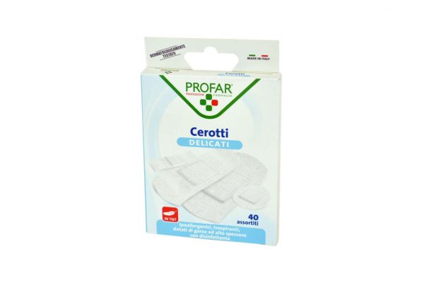 CEROTTO TESSUTO NON TESSUTO DELICATO ASSORTITI 40 PEZZI PROFAR