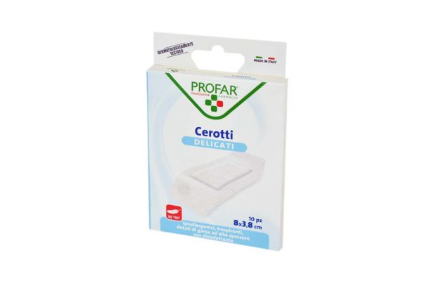 CEROTTO TESSUTO NON TESSUTO DELICATO SUPER 8X3,8 CM 10 PEZZIPROFAR