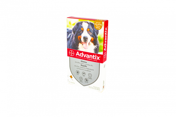 ADVANTIX SPOT ON*soluz 4 pipette 6 ml 600 mg + 3.000 mg canida 40 a 60 Kg