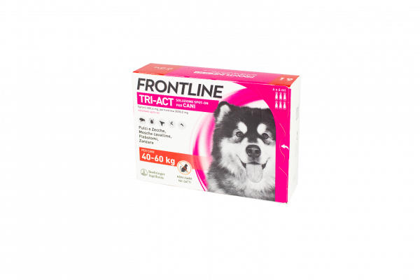 FRONTLINE TRI-ACT*spot-on soluz 6 pipette 6 ml 3.028,8 mg +405,6 mg cani da 40 a 60 Kg