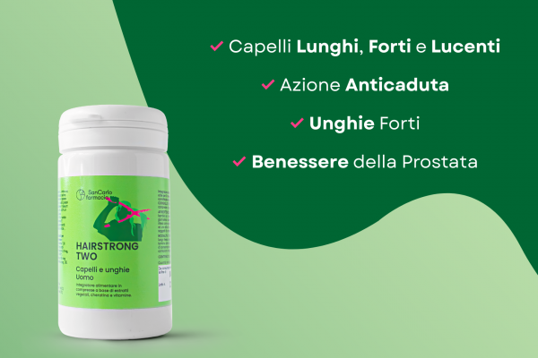 HAIRSTRONG TWO capelli e unghie uomo 60 COMPRESSE - immagine 3