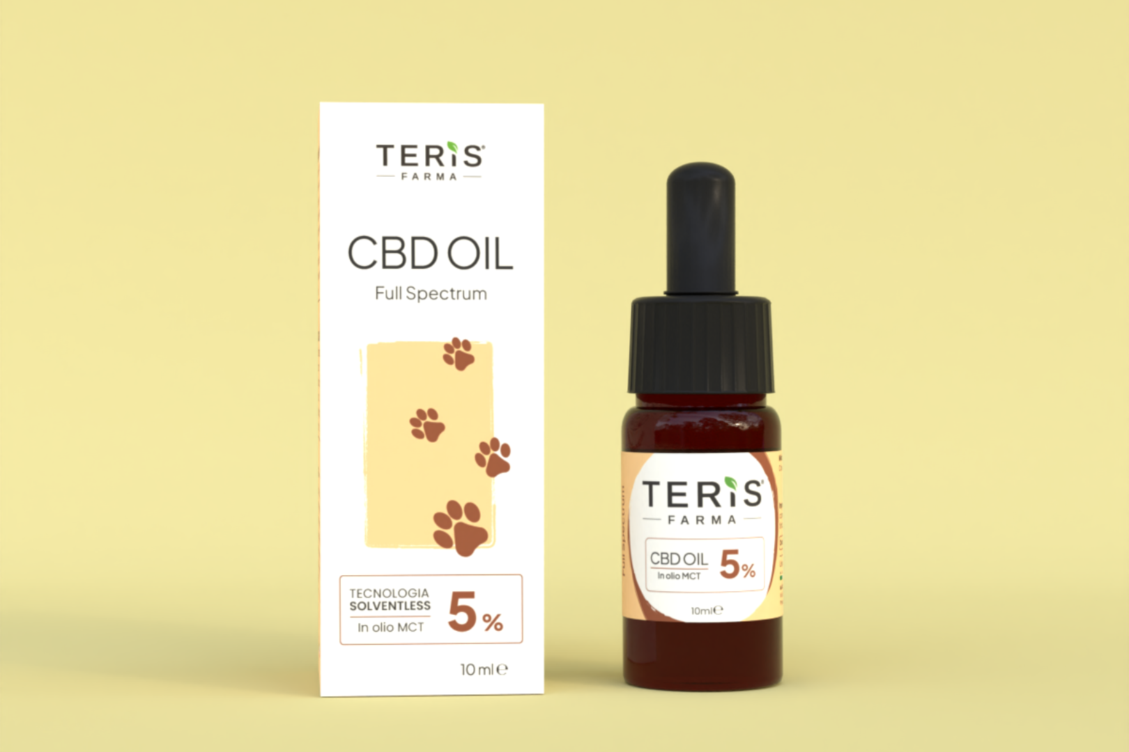 TERIS VET CBD OIL – Olio di CBD 5% 10ml per Animali