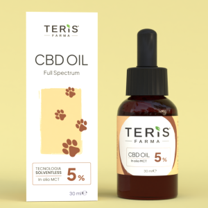 TERIS VET CBD OIL – Olio di CBD 5% 30ml per Animali