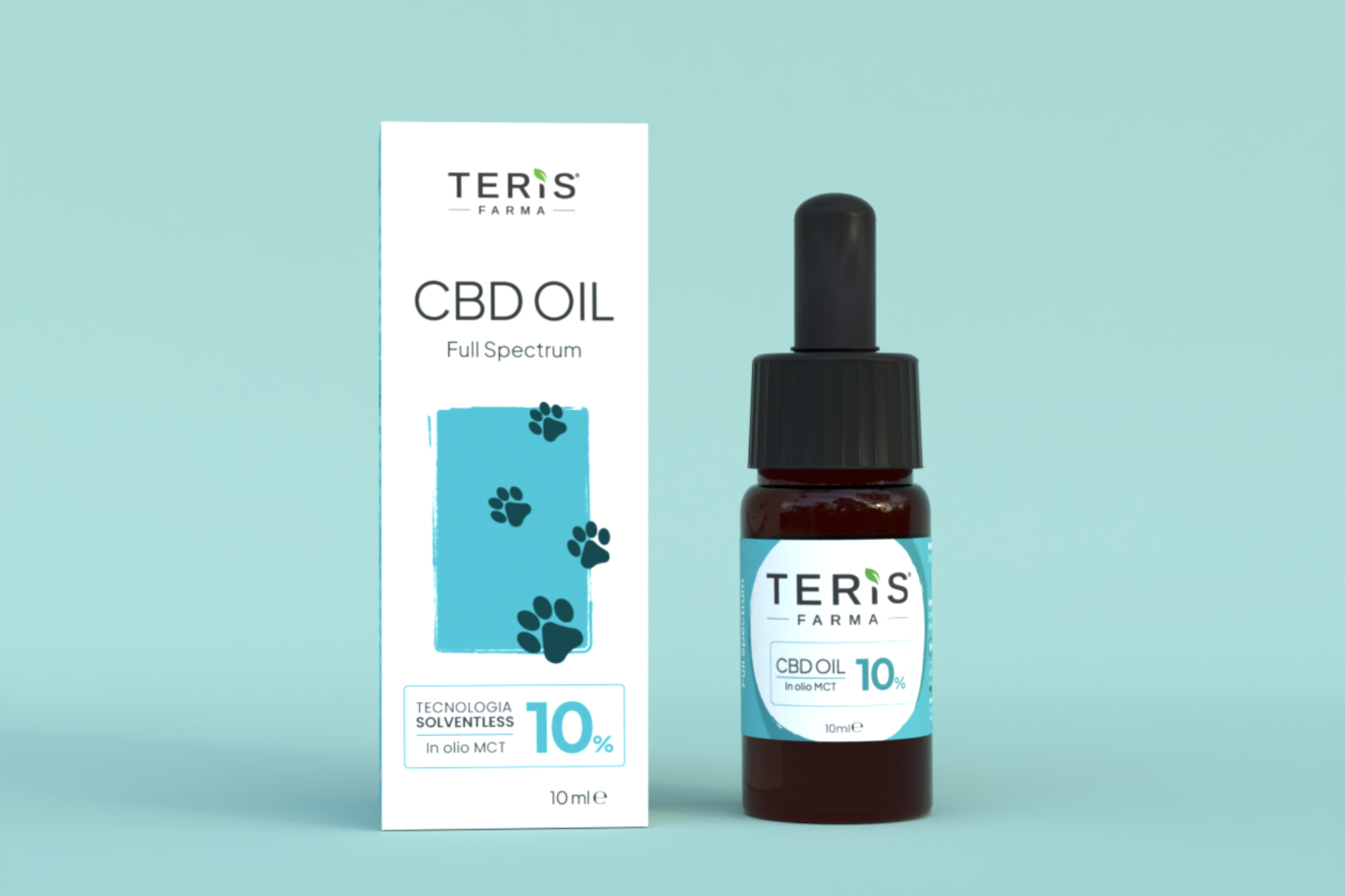 TERIS VET CBD OIL – Olio di CBD 10% 10ml per Animali