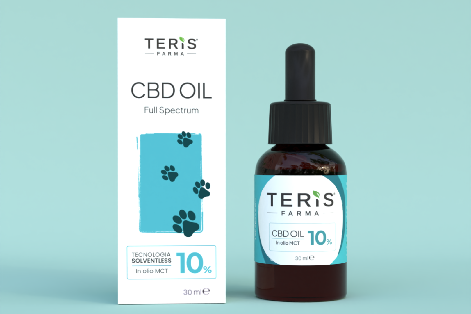 TERIS VET CBD OIL – Olio di CBD 10% 30ml per Animali